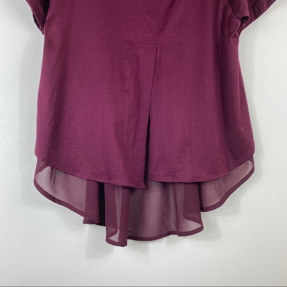 Anthropologie Eri + Ali Split Back Top Chiffon - Picture 6 of 10